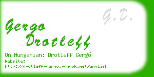 gergo drotleff business card